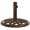 vidaXL Socle de parasol Bronze 40x40x32 cm Fonte