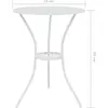 vidaXL Ensemble de bistro 3 pcs Aluminium coulé Blanc