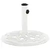 vidaXL Socle de parasol Blanc 44x44x31 cm Fonte