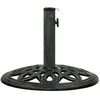 vidaXL Socle de parasol Vert 40x40x32 cm Fonte