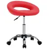 vidaXL Chaise pivotante à manger Rouge Similicuir