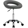 vidaXL Chaise pivotante de salle à manger Gris Similicuir