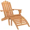 vidaXL Chaise de jardin Adirondack et repose-pied Bois d'acacia massif