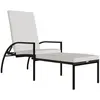 vidaXL Chaise longue avec repose-pied Résine tressée Marron