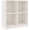 vidaXL Buffet Blanc 70x33x76 cm Bois de pin massif