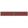 vidaXL Auvent latéral rétractable Marron 200x1200 cm