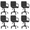 vidaXL Chaises pivotantes à manger lot de 6 noir velours