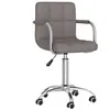 Chaise pivotante de salle à manger Taupe Tissu vidaXL