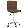 vidaXL Chaise pivotante de salle à manger Marron Tissu