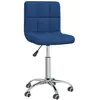 vidaXL Chaise pivotante de salle à manger Bleu Tissu