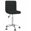 vidaXL Chaise pivotante de salle à manger Noir Tissu