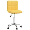 vidaXL Chaise pivotante de salle à manger Jaune moutarde Tissu