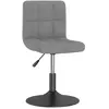 Vidaxl - Chaise pivotante de salle à manger Gris clair Velours Gris clair