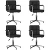 vidaXL Chaises à manger pivotantes lot de 4 noir similicuir