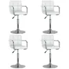 vidaXL Vidaxl Chaises Pivotantes À Manger Lot De 4 Blanc Similicuir