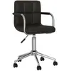 vidaXL Chaise pivotante de salle à manger Noir Similicuir
