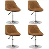 vidaXL Chaises à manger pivotantes lot de 4 Marron Velours