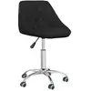 vidaXL Chaise pivotante de salle à manger Noir Similicuir