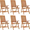 vidaXL Chaises de jardin pliables 6 pcs Bois d'eucalyptus massif