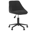 vidaXL Chaise pivotante de salle à manger Noir Velours