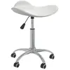 vidaXL Chaise pivotante de salle à manger Blanc Similicuir