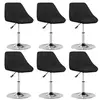 vidaXL Chaises à manger lot de 6 noir similicuir