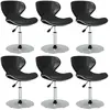 Vidaxl - Chaises à manger lot de 6 noir similicuir Noir