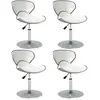Vidaxl - Chaises à manger lot de 4 blanc similicuir Blanc