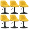 vidaXL Chaises à manger pivotantes lot de 6 jaune moutarde velours