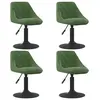 vidaXL Chaises pivotantes à manger lot de 4 vert foncé velours