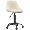 vidaXL Chaise de bureau Crème Velours