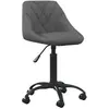 vidaXL Chaise de bureau Gris foncé Velours