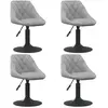 vidaXL Chaises pivotantes à manger lot de 4 gris clair velours