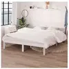 vidaXL Cadre de lit Blanc Bois de pin massif 140x190 cm