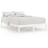 vidaXL Cadre de lit Blanc Bois de pin massif 140x190 cm