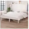 vidaXL Cadre de lit Blanc Bois massif 120x190 cm Petit double
