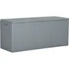 vidaXL Boîte de rangement de jardin 270 L Gris PP Rotin