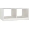 vidaXL Table basse Blanc 75x50x33,5 cm Bois de pin massif