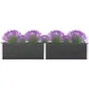 vidaXL Lit surélevé de jardin 200x50x54 cm WPC Gris