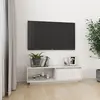 vidaXL Vidaxl Meuble Tv Blanc 110x30x33,5 Cm Bois De Pin Massif