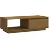 vidaXL Table basse Marron miel 110x50x33,5 cm Bois de pin massif