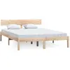 vidaXL Cadre de lit Bois de pin massif 140x200 cm