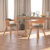 vidaXL Chaise à manger 2 pcs gris clair bois courbé et tissu