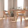 vidaXL Chaises de salle à manger 2 pcs taupe bois courbé et tissu
