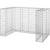 vidaXL Mur en gabion pour poubelles Acier galvanisé 180x100x110 cm