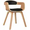 vidaXL Chaise à manger Noir Bois courbé et similicuir