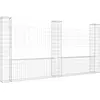 vidaXL Panier de gabion en forme de U avec 3 poteaux Fer 260x20x150 cm