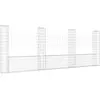 vidaXL Panier de gabion en forme de U avec 4 poteaux Fer 380x20x150 cm