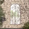 vidaXL Miroir de jardin Sable 70x30 cm Fer pour utilisation extérieure