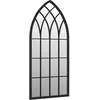 vidaXL Miroir de jardin Noir 70x30 cm Fer pour utilisation extérieure